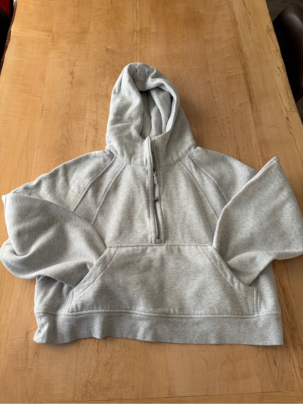 Lululemon Scuba Oversized Half-Zip Hoodie Heathered Grey Size M/L